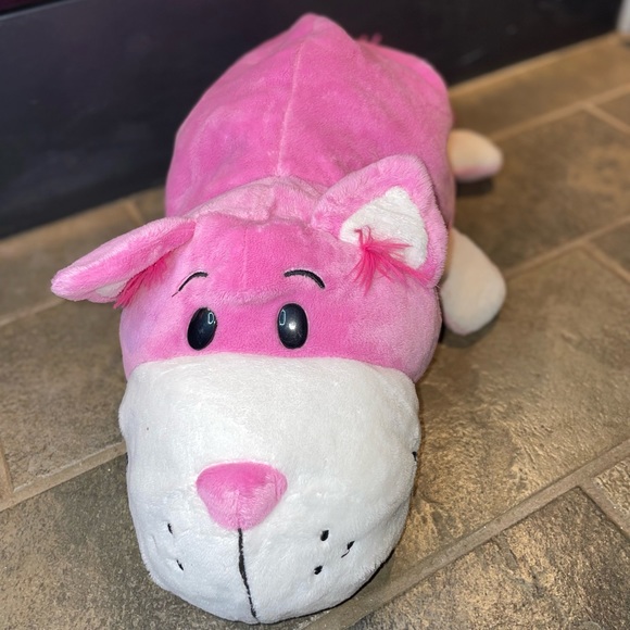 Flip A Zoo Caleb Cat Pink White Sawyer Mouse Gray Pink All Ages 18" Long 2015 - Picture 3 of 9